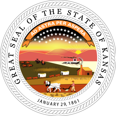The Kansas State Seal. check with the Kansas